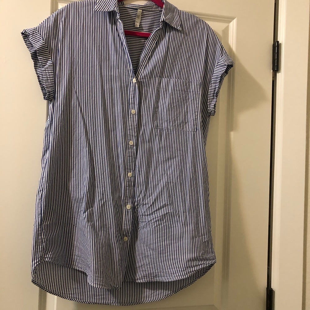 Women’s ZARA Blue & White striped tunic